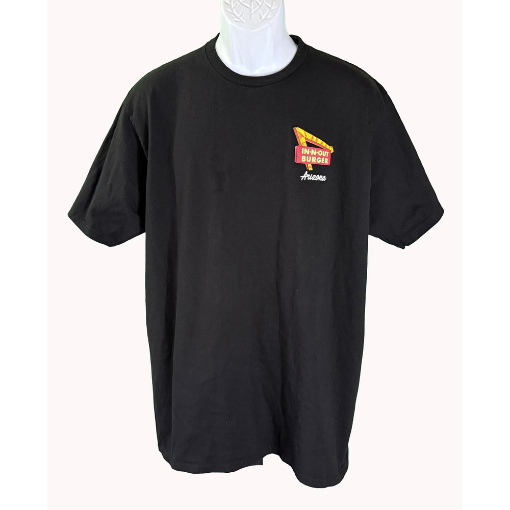 In-N-Out Burger T-Shirt Mens XL Black Arizona Muscle Car Route 66 Graphic Tee